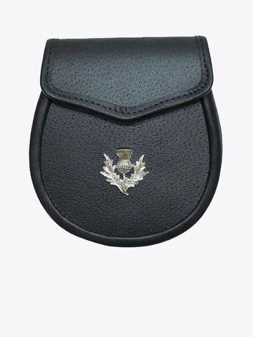 All Leather Sporran With Free Chain Belt
