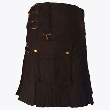 Black And Blue Hybrid Utility Kilt For Men