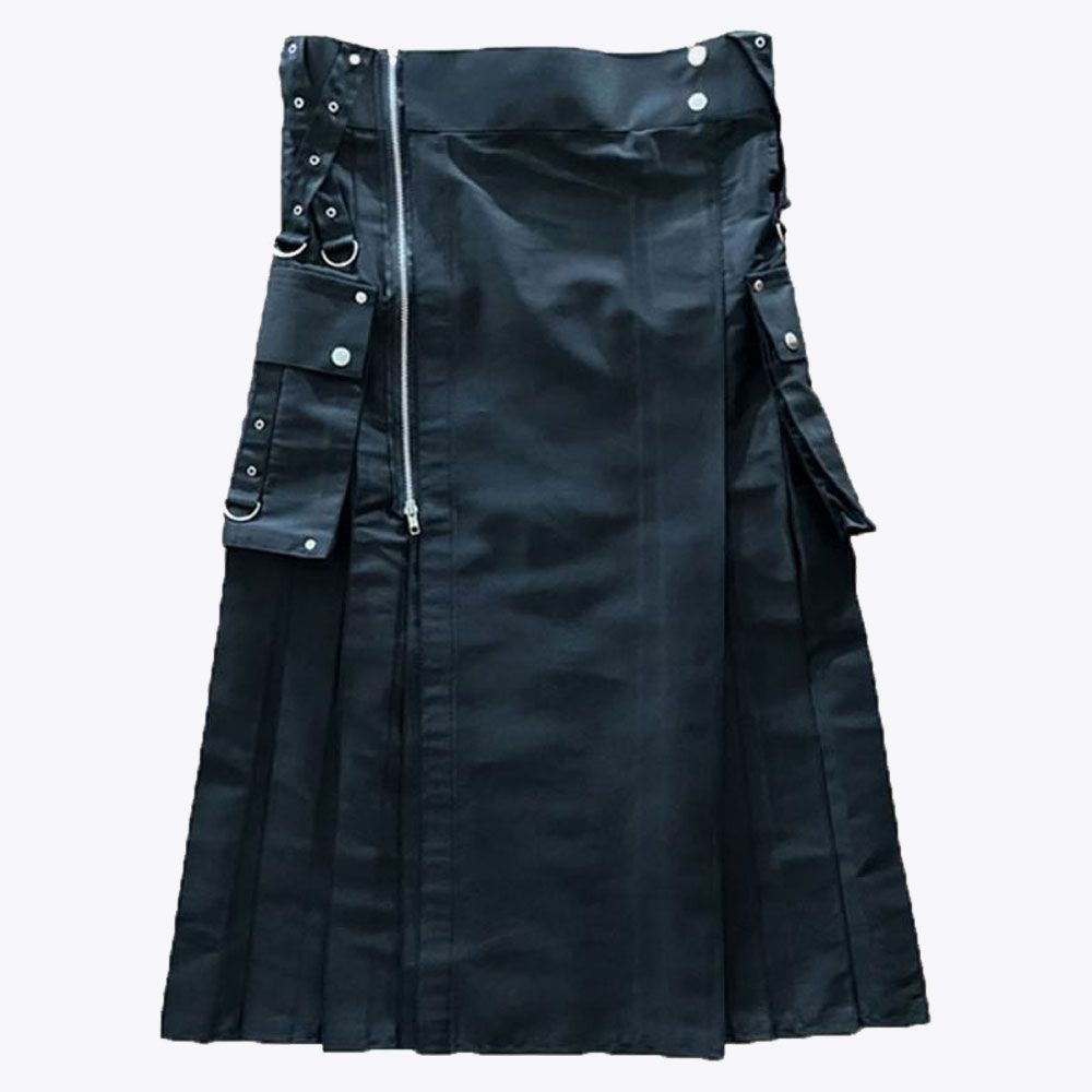Black Utility Fashion Kilt