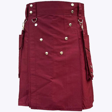 Burgundy Color Utility Kilt