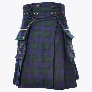 Cato Black Watch Utility Style Tartan Kilt