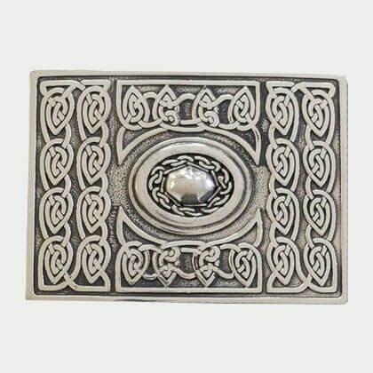 Celtic Chrome Kilt Belt Buckle