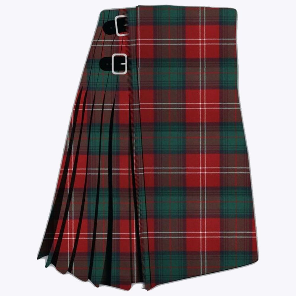 Chisholm Red Modern Tartan Kilt