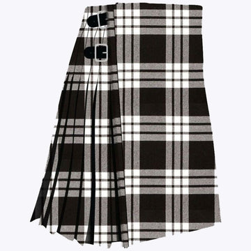 Clan MacFarlane Black &amp; White Tartan Kilt