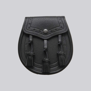 Classic Black Leather Sporran