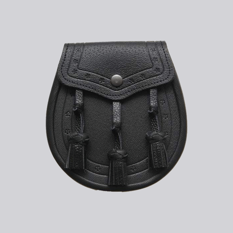 Classic Black Leather Sporran