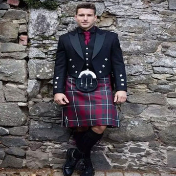 Custom Made Scottish Groom Kilt Outfit Premium Prince Charlie Wedding Attire
