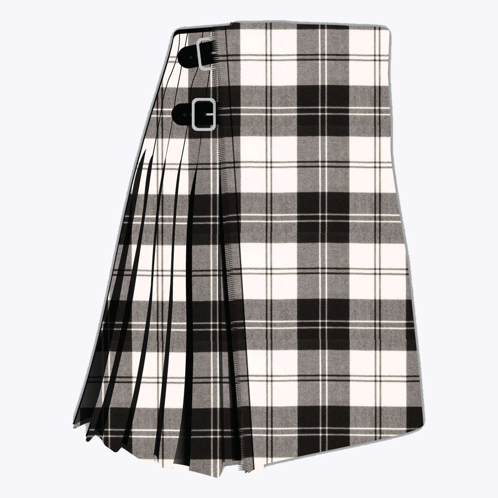 Erskine Black &amp; White Tartan Kilt