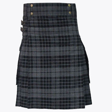 Clan Granite Grey Tartan Utility Kilt