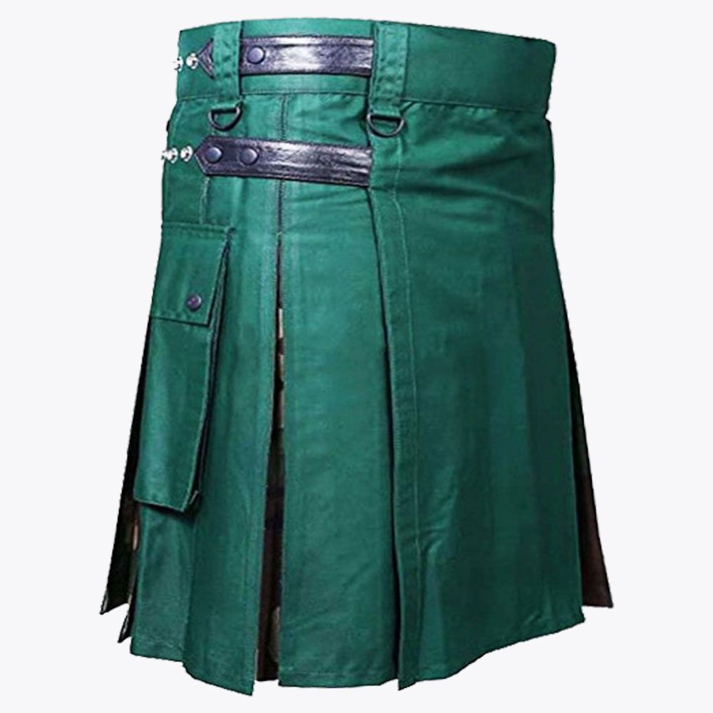 Green &amp; Woodland Camo Hybrid Utility Kilt For Men