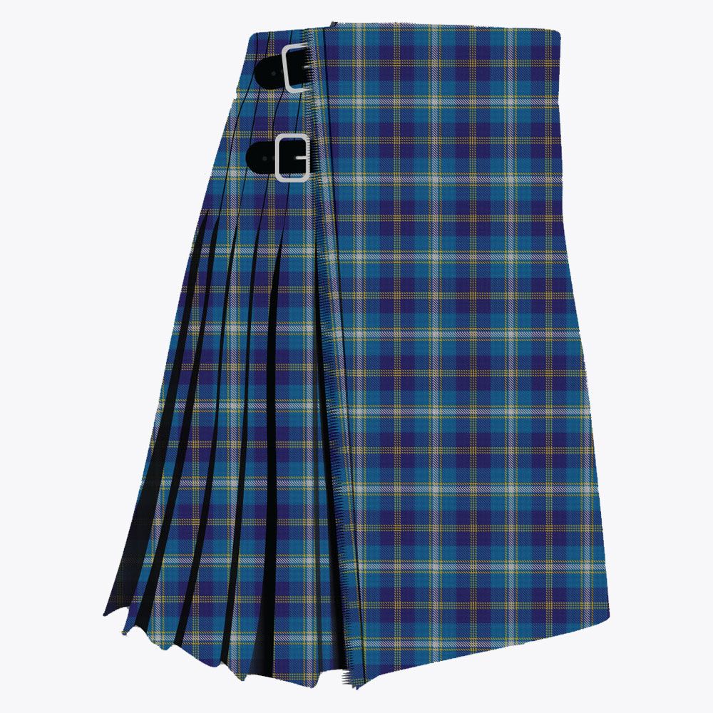 Clan Halsween District Tartan Kilt For Men