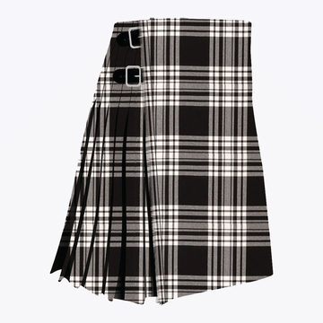 Menzies Black &amp; White Modern Tartan Kilt