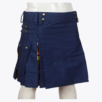 Nave Blue &amp; Buchanan Tartan Hybrid Kilt