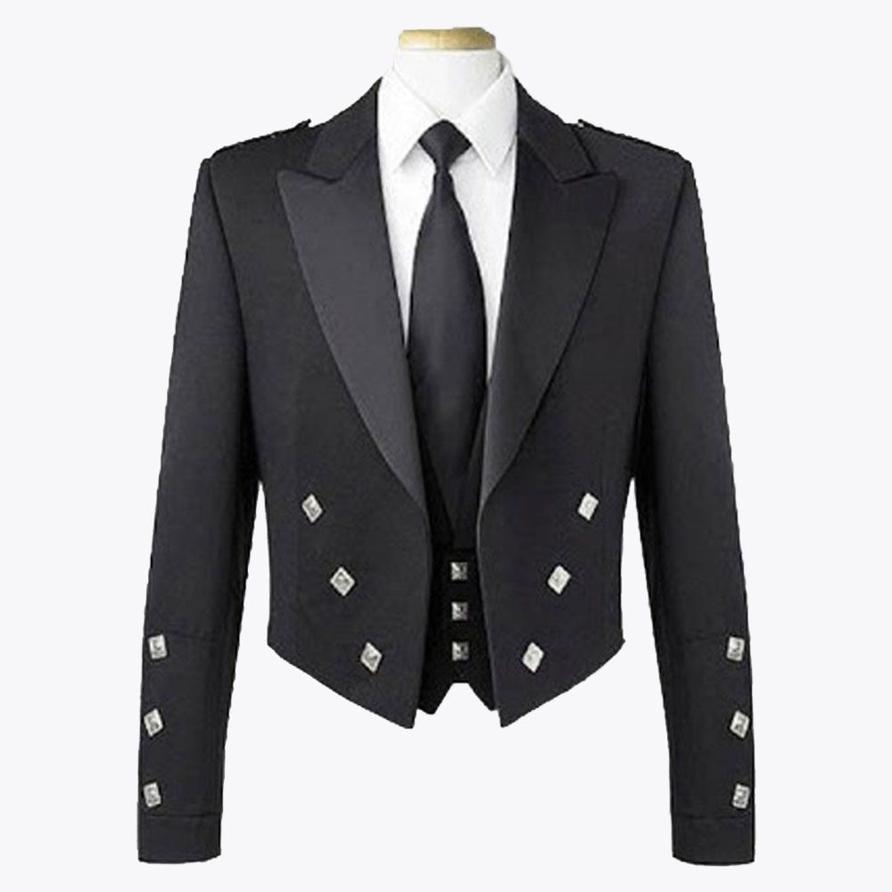 Black Prince Charlie Jacket &amp; Waistcoat