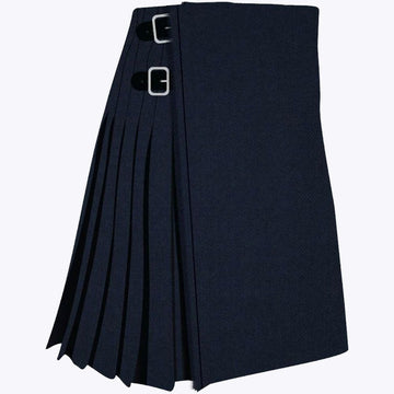 Solid Blue Modern Tartan Kilt