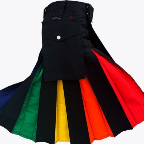 Rainbow Hybrid Modern Utility Kilt For Men